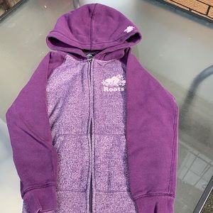 Girls purple salt and pepper full zip hoodie